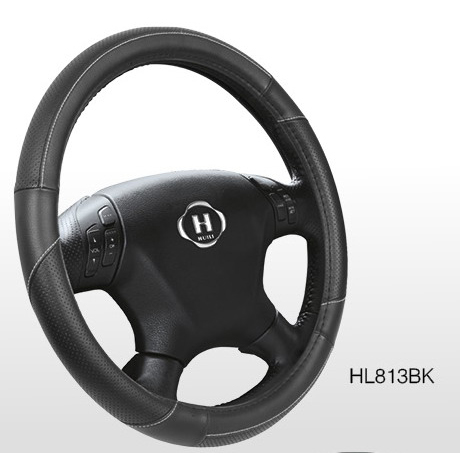 Comfortable PU Car Steering Wheel Cover With Black 